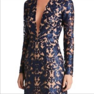 Dress the Population blue sequin dress